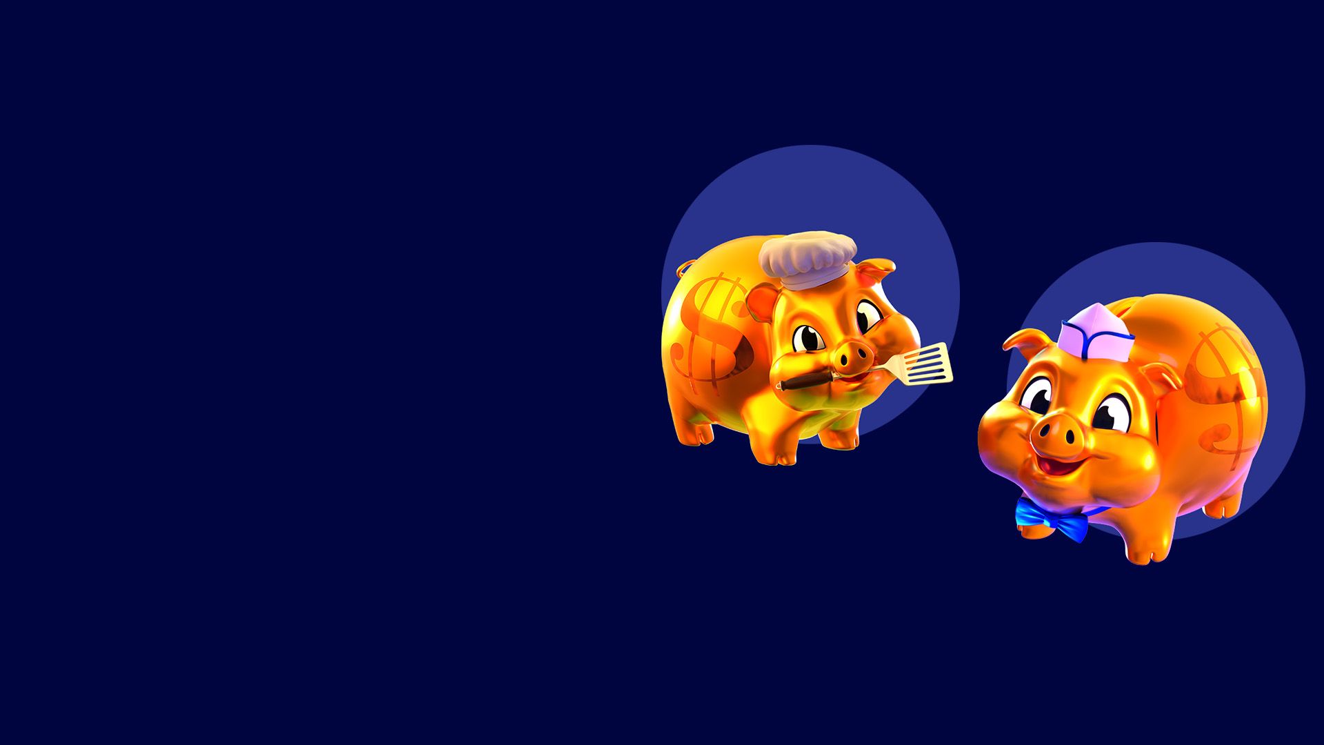 Raskin Pig from the AGS Gaming on a blue background with a circle in the background and the AGS logo
